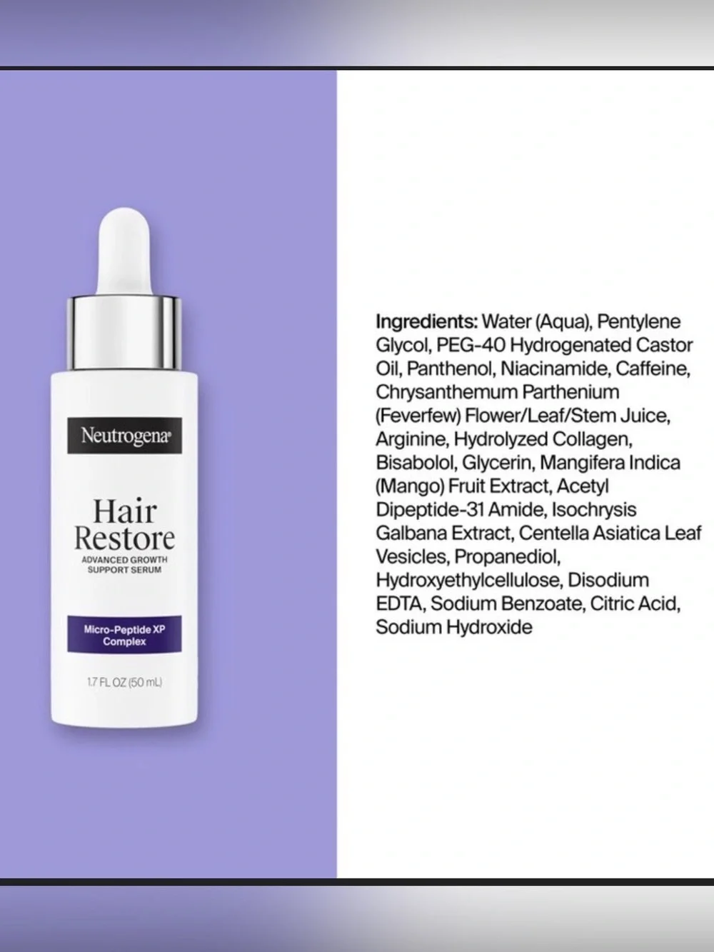 Neutrogena Restore Advanced Growth Support Hair Serum - 1.7 fl. oz: